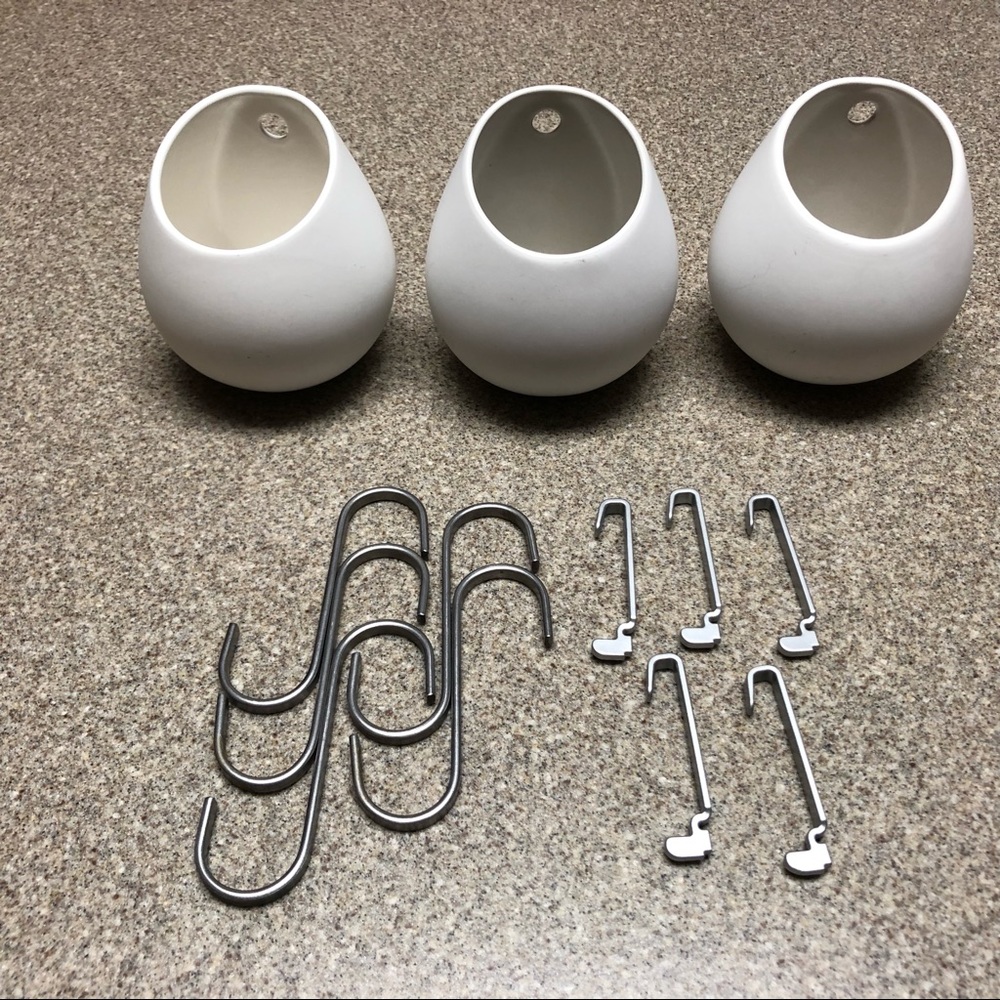 Ikea white hanging decanters/storage containers